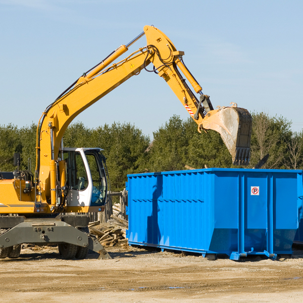 what size residential dumpster rentals are available in Webster New York